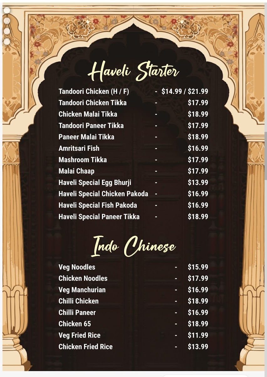 Menu Raja Haveli Function Hall-2