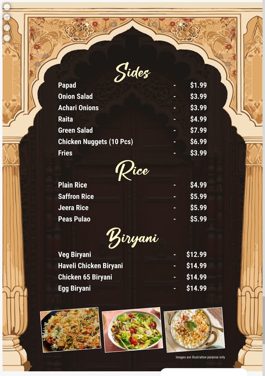 Menu Raja Haveli Function Hall-5